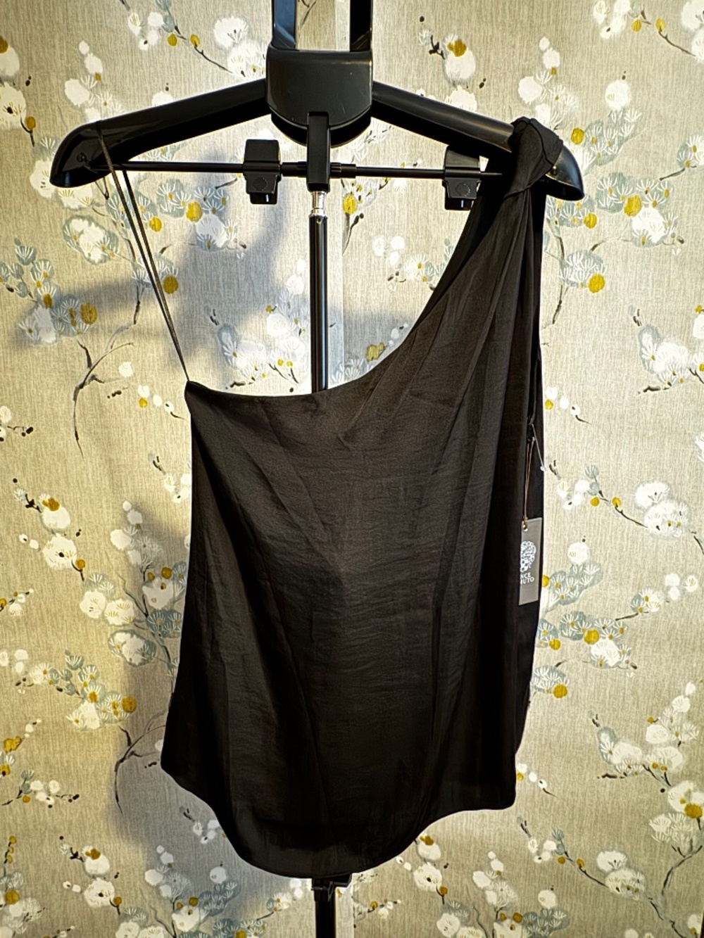 Vince Camuto Black One Shoulder Blouse